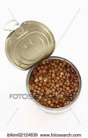 Tin can, opened can of lentils View Large Photo Image Stock Photo - Tin can, opened can of lentils. Fotosearch