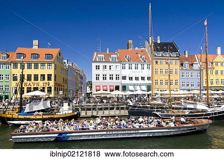 Tourboats in Nyhavn Canal, Copenhagen, Denmark, Europe View Large Photo Image Stock Photo - Tourboats in Nyhavn Canal, Copenhagen, Denmark, Europe. Fotosearch