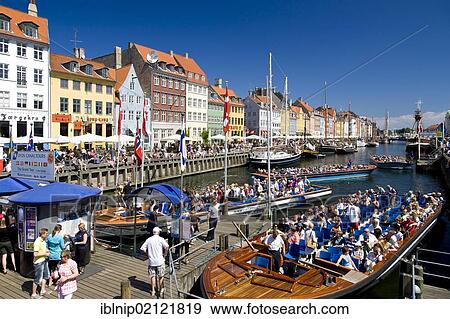 Tourboats in Nyhavn Canal, Copenhagen, Denmark, Europe View Large Photo Image Stock Photo - Tourboats in Nyhavn Canal, Copenhagen, Denmark, Europe. Fotosearch