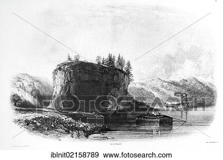 Tower Rock, view from the Mississippi, illustration from Travels in the Interior of North America, 1832-1834, by Prince Maximilian of Wied, illustrations by Carl Bodmer, Koblenz, 1839 View Large Photo Image Stock Photo - Tower Rock, view from the Mississippi, illustration from Travels in the Interior of North America, 1832-1834, by Prince Maximilian of Wied, illustrations by Carl Bodmer, Koblenz, 1839. Fotosearch
