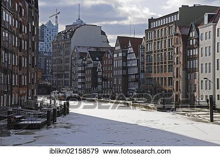 Town canal in the winter, Hamburg, Germany, Europe View Large Photo Image Stock Photo - Town canal in the winter, Hamburg, Germany, Europe. Fotosearch
