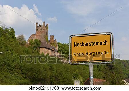 Town sign, Neckarsteinach, Mittelburg Castle, Vierburgeneck, Neckar River, Neckartal-Odenwald Nature Reserve, Hesse, Germany, Europe, PublicGround, Europe View Large Photo Image Stock Photo - Town sign, Neckarsteinach, Mittelburg Castle, Vierburgeneck, Neckar River, Neckartal-Odenwald Nature Reserve, Hesse, Germany, Europe, PublicGround, Europe. Fotosearch