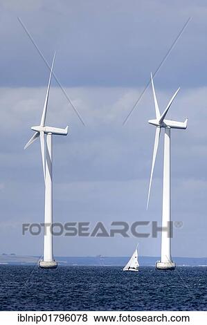 Two off-shore windturbines, Denmark, Europe View Large Photo Image Stock Photo - Two off-shore windturbines, Denmark, Europe. Fotosearch