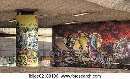Stock Photograph - Underpass at Neckartor, Stuttgart Bad Canstatt, Baden-Wuerttemberg, Germany, Europe. Fotosearch