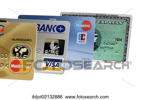 Various credit cards, Mastercard, American Express, Visa, Maestro, bank card View Large Photo Image Stock Photograph - Various credit cards, Mastercard, American Express, Visa, Maestro, bank card. Fotosearch
