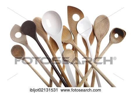 Various kitchen spoons made of wood and plastic View Large Photo Image Stock Image - Various kitchen spoons made of wood and plastic. Fotosearch