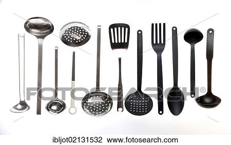 Stock Image - Various kitchen tools and utensils. Fotosearch