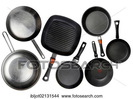 Various pans, coated and stainless steel View Large Photo Image Picture - Various pans, coated and stainless steel. Fotosearch
