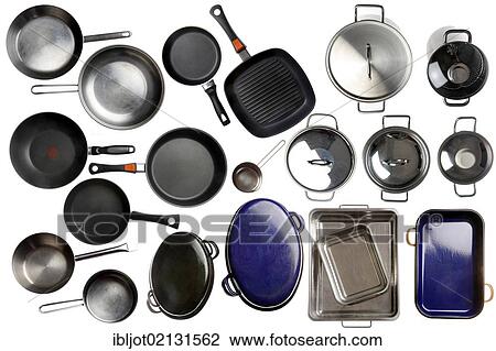 Various pots and pans, sauté pans, roasting pans and casserole dishes View Large Photo Image Stock Image - Various pots and pans, sauté pans, roasting pans and casserole dishes. Fotosearch