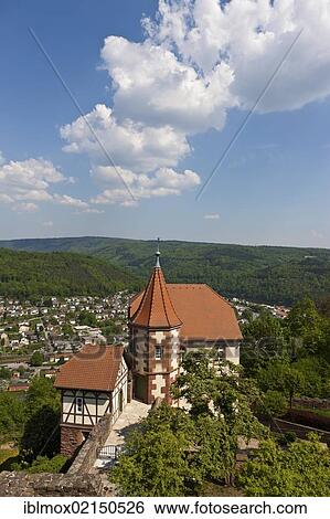 View from Bergfeste Dilsberg Castle towards the Commandant's House, Dilsberg, Neckargemuend, Odenwald, Baden-Wuerttemberg, Germany, Europe, PublicGround, Europe View Large Photo Image Stock Photograph - View from Bergfeste Dilsberg Castle towards the Commandant's House, Dilsberg, Neckargemuend, Odenwald, Baden-Wuerttemberg, Germany, Europe, PublicGround, Europe. Fotosearch