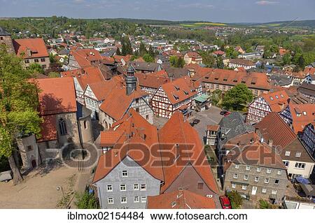 View from Hinterburg Castle over the historic town centre of Schlitz, Vogelsberg district, Hesse, Germany, Europe View Large Photo Image Picture - View from Hinterburg Castle over the historic town centre of Schlitz, Vogelsberg district, Hesse, Germany, Europe. Fotosearch