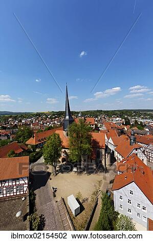 View from Hinterburg Castle over the historic town centre of Schlitz, Vogelsberg district, Hesse, Germany, Europe View Large Photo Image Stock Image - View from Hinterburg Castle over the historic town centre of Schlitz, Vogelsberg district, Hesse, Germany, Europe. Fotosearch