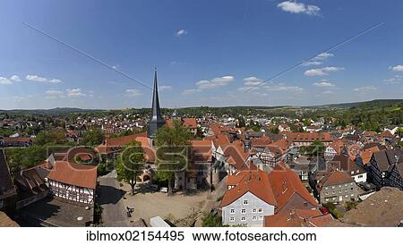 View from Hinterburg Castle over the historic town centre of Schlitz, Vogelsberg district, Hesse, Germany, Europe View Large Photo Image Stock Photography - View from Hinterburg Castle over the historic town centre of Schlitz, Vogelsberg district, Hesse, Germany, Europe. Fotosearch