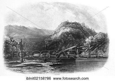 View from Mauch Chunk, Pennsylvania, illustration from Travels in the Interior of North America, 1832-1834, by Prince Maximilian of Wied, illustrations by Carl Bodmer, Koblenz, 1839 View Large Photo Image Stock Photograph - View from Mauch Chunk, Pennsylvania, illustration from Travels in the Interior of North America, 1832-1834, by Prince Maximilian of Wied, illustrations by Carl Bodmer, Koblenz, 1839. Fotosearch