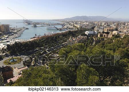 Stock Image - View over Malaga, Spain, Europe. Fotosearch