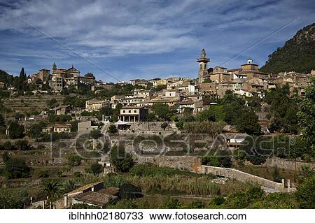 View over Valldemossa, Majorca, Balearic Islands, Spain, Europe View Large Photo Image Stock Image - View over Valldemossa, Majorca, Balearic Islands, Spain, Europe. Fotosearch