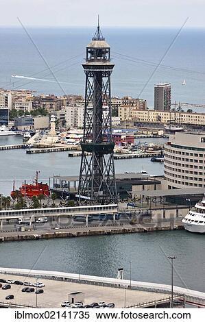 Views over Barcelona, tower of Torre Jaume I, Barcelona, Catalonia, Spain, Europe, PublicGround, Europe View Large Photo Image Stock Photography - Views over Barcelona, tower of Torre Jaume I, Barcelona, Catalonia, Spain, Europe, PublicGround, Europe. Fotosearch