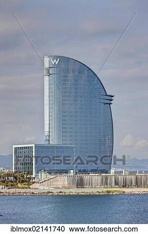 W Hotel in Barcelona, designed by Ricardo Bofill, Barcelona, Catalonia, Spain, Europe, PublicGround, Europe View Large Photo Image Stock Image - W Hotel in Barcelona, designed by Ricardo Bofill, Barcelona, Catalonia, Spain, Europe, PublicGround, Europe. Fotosearch