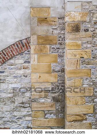 Stock Photo - Wall, Petersberg Castle, Erfurt, Thuringia, Germany, Europe. Fotosearch