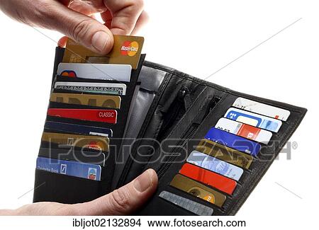 Wallet with various credit cards, bank cards, store cards View Large Photo Image Picture - Wallet with various credit cards, bank cards, store cards. Fotosearch