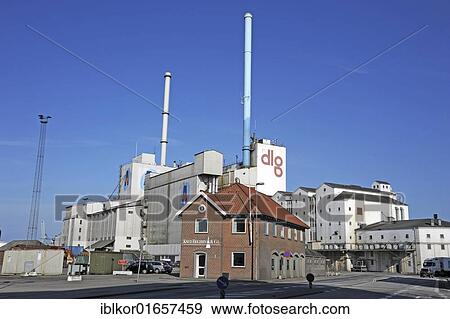 Stock Photo - Warehouse building in the port, Århus or Aarhus, Jutland, Denmark, Europe. Fotosearch