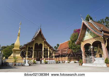 Wat Sene Temple, Wat Sensoukharam, Luang Prabang, UNESCO World Heritage Site, Laos, Indochina, Asia View Large Photo Image Picture - Wat Sene Temple, Wat Sensoukharam, Luang Prabang, UNESCO World Heritage Site, Laos, Indochina, Asia. Fotosearch