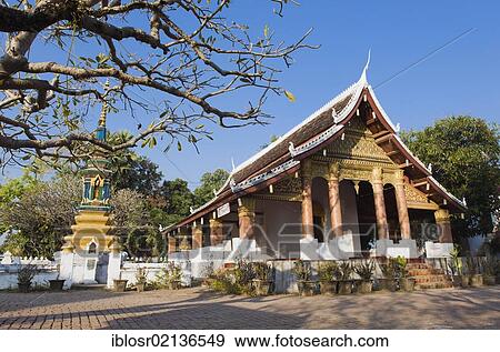 Stock Photo - Wat Sop Sickharam Temple, Luang Prabang, UNESCO World Heritage Site, Laos, Indochina, Asia. Fotosearch
