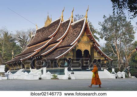 Wat Xieng Thong temple, Luang Prabang, Laos, Indochina, Asia View Large Photo Image Stock Image - Wat Xieng Thong temple, Luang Prabang, Laos, Indochina, Asia. Fotosearch