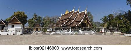 Wat Xieng Thong temple, Luang Prabang, Laos, Indochina, Asia View Large Photo Image Stock Image - Wat Xieng Thong temple, Luang Prabang, Laos, Indochina, Asia. Fotosearch