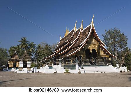 Wat Xieng Thong temple, Luang Prabang, Laos, Indochina, Asia View Large Photo Image Stock Photo - Wat Xieng Thong temple, Luang Prabang, Laos, Indochina, Asia. Fotosearch