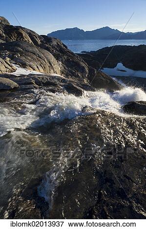 Waterfall, Ammassalik peninsula, beginning of the Sermilik Fjord, East Greenland, Greenland, North America View Large Photo Image Stock Photo - Waterfall, Ammassalik peninsula, beginning of the Sermilik Fjord, East Greenland, Greenland, North America. Fotosearch