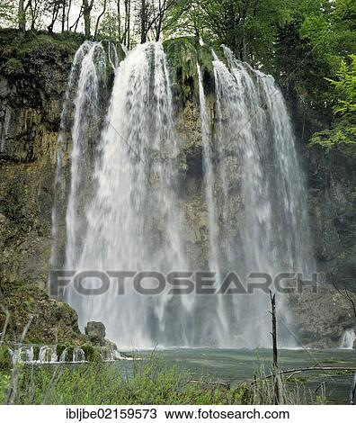 Waterfall in the Plitvice Lakes National Park, UNESCO World Heritage Site, Croatia, Europe View Large Photo Image Stock Image - Waterfall in the Plitvice Lakes National Park, UNESCO World Heritage Site, Croatia, Europe. Fotosearch
