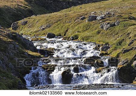 Waterfall near Hesteyri, Hesteyrarfjoerður or Joekulfirðir, Hornstrandir hiking paradise, Westfjords, Iceland, Europe View Large Photo Image Stock Image - Waterfall near Hesteyri, Hesteyrarfjoerður or Joekulfirðir, Hornstrandir hiking paradise, Westfjords, Iceland, Europe. Fotosearch
