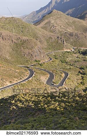 Winding mountain road near Fataga, Gran Canaria, Canary Islands, Spain, Europe View Large Photo Image Stock Image - Winding mountain road near Fataga, Gran Canaria, Canary Islands, Spain, Europe. Fotosearch