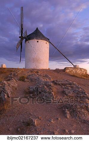 Windmill, Consuegra, Toledo province, Route of Don Quixote, Castilla-La Mancha, Spain, Europe View Large Photo Image Stock Photo - Windmill, Consuegra, Toledo province, Route of Don Quixote, Castilla-La Mancha, Spain, Europe. Fotosearch