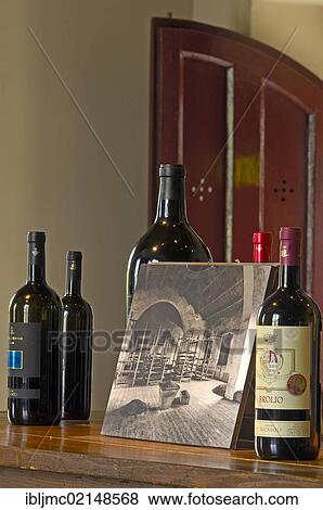 Wine bottles, Chianti, Castello di Brolio cellar, Brolio Castle Cellar, Ricasoli Vineyard, Siena Province, Tuscany, Italy, Europe View Large Photo Image Stock Photo - Wine bottles, Chianti, Castello di Brolio cellar, Brolio Castle Cellar, Ricasoli Vineyard, Siena Province, Tuscany, Italy, Europe. Fotosearch