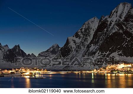 Winter mood, Reine, Lofoten Island of Moskenesøya, Lofoten Islands, North Norway, Norway, Europe View Large Photo Image Stock Image - Winter mood, Reine, Lofoten Island of Moskenesøya, Lofoten Islands, North Norway, Norway, Europe. Fotosearch