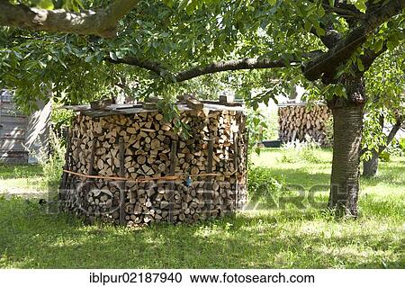 Wood pile in a garden, firewood, supply for a fireplace View Large Photo Image Stock Image - Wood pile in a garden, firewood, supply for a fireplace. Fotosearch