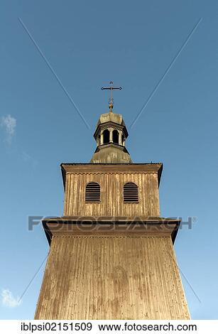 Stock Photo - Wooden church of St. John the Baptist and our Lady of the Scapular in Krzeslawice, Krakow, Poland, Europe. Fotosearch