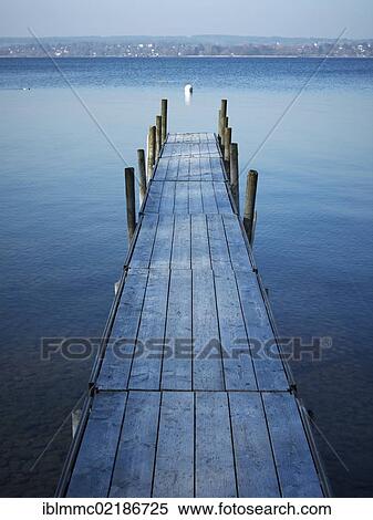 Wooden pier, Lake Ammer, Breitbrunn, Bavaria, Germany, Europe View Large Photo Image Stock Photography - Wooden pier, Lake Ammer, Breitbrunn, Bavaria, Germany, Europe. Fotosearch