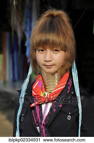 Young Karen woman wearing brass neck rings, Chiang Rai, Thailand, Asia View Large Photo Image Stock Image - Young Karen woman wearing brass neck rings, Chiang Rai, Thailand, Asia. Fotosearch