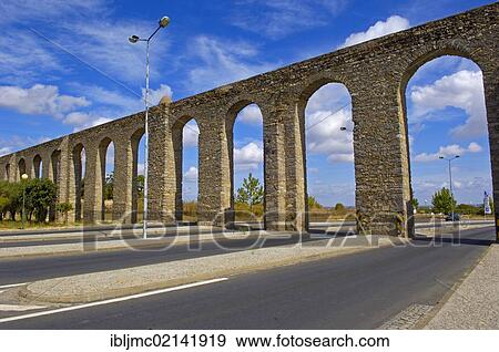 Água de Prata Aqueduct, Évora, UNESCO World Heritage Site, Alentejo, Portugal, Europe View Large Photo Image Stock Photo - Água de Prata Aqueduct, Évora, UNESCO World Heritage Site, Alentejo, Portugal, Europe. Fotosearch
