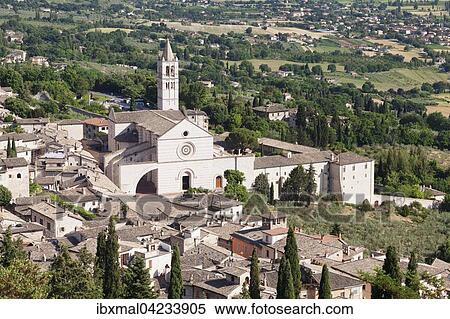 Basilica Santa Chiara, Assisi, Province of Perugia, Umbria, Italy, Europe View Large Photo Image Stock Photography - Basilica Santa Chiara, Assisi, Province of Perugia, Umbria, Italy, Europe. Fotosearch