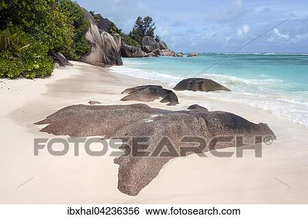 Beach and granite rocks at Anse Source d'Argent, La Digue Island, Seychelles, Africa View Large Photo Image Stock Photograph - Beach and granite rocks at Anse Source d'Argent, La Digue Island, Seychelles, Africa. Fotosearch