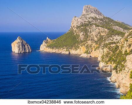 Cap de Formentor, Majorca, Balearic Islands, Spain, Europe View Large Photo Image Stock Photograph - Cap de Formentor, Majorca, Balearic Islands, Spain, Europe. Fotosearch