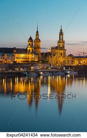 Cityscape with Elbe, Standehaus, Hausmannsturm and Dresden Cathedral, Dresden, Saxony, Germany, Europe View Large Photo Image Picture - Cityscape with Elbe, Standehaus, Hausmannsturm and Dresden Cathedral, Dresden, Saxony, Germany, Europe. Fotosearch
