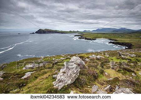 Coastline of the Atlantic ocean, Dingle Peninsula, Kerry county, Ireland, Europe View Large Photo Image Stock Image - Coastline of the Atlantic ocean, Dingle Peninsula, Kerry county, Ireland, Europe. Fotosearch
