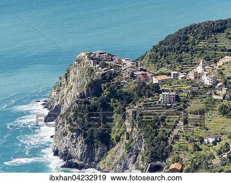 Stock Photo - Corniglia, Cinque Terre, Liguria, Italy, Europe. Fotosearch