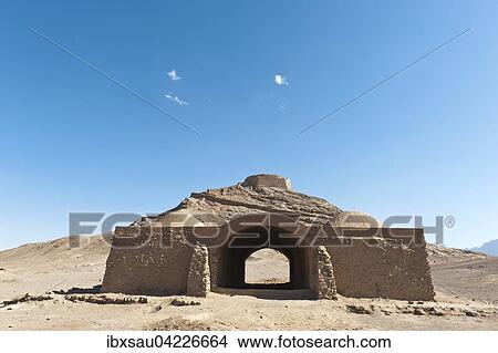 Picture - Dakhma, Towers of Silence, place for sky burials, Yazd, Iran, Asia. Fotosearch