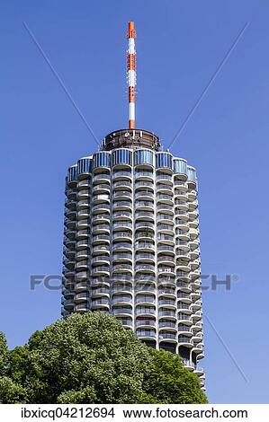 Picture - Dorint Hotel Tower, Augsburg, Bavaria, Germany, Europe. Fotosearch